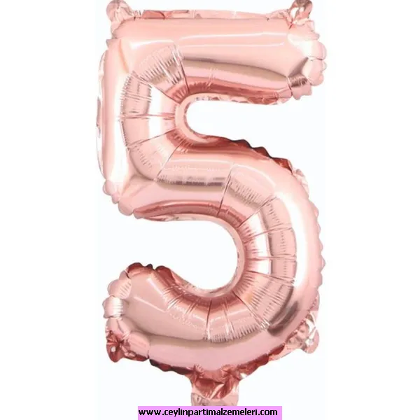 5 Rakam Rose Folyo Balon